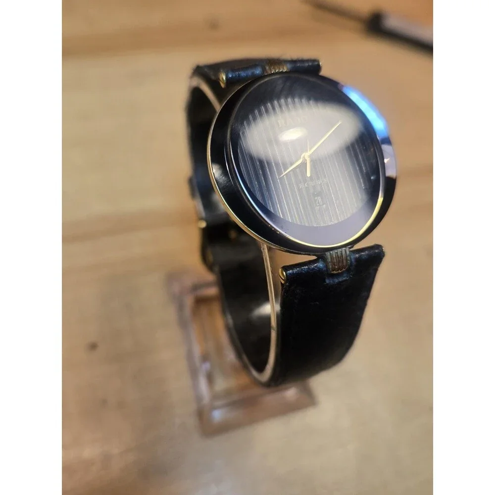 Rare RADO Florence 152.3694.2 Quartz Black Watch 32mm. New Battery Installed